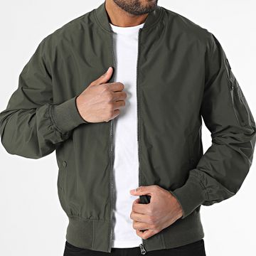 Schott NYC - Chaqueta bomber Amston Verde caqui