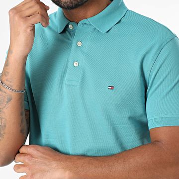 Tommy Hilfiger - Polo Slim Manga Corta 1985 7771 Turquesa