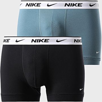 Nike - Set De 2 Boxers KE1085 Negro Azul Claro