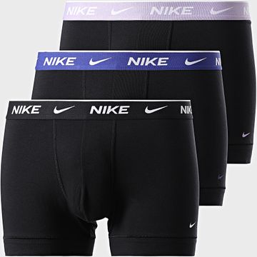 Nike - Juego De 3 KE1008 Negro Lila Azul Marino Boxers