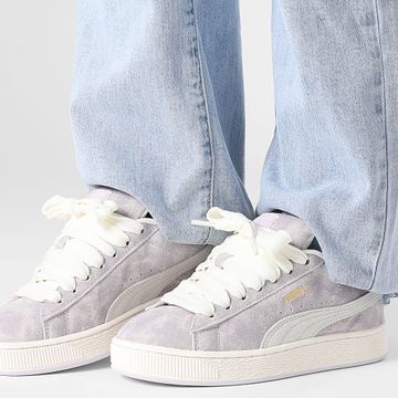 Puma - Zapatillas Mujer Ante XL Washed Out 402374 Lila Bosque Blanco PTeam Oro