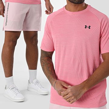 Under Armour - Conjunto de camiseta rosa y pantalón corto 1382796 1383356
