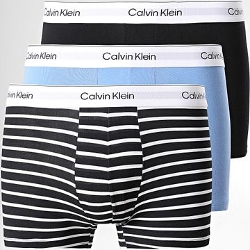 Calvin Klein - Lote de 3 calzoncillos LV00NB4392 Negro Azul claro