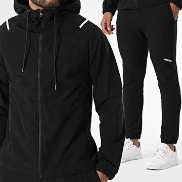 Zayne Paris  - Conjunto de chaqueta con capucha y cremallera y pantalón de jogging 130 negro