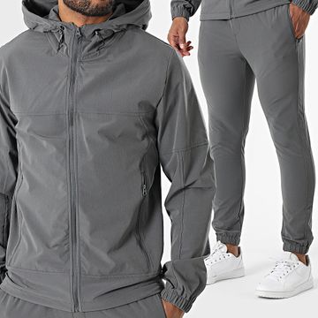 Zayne Paris  - Conjunto de chaqueta con capucha y cremallera y pantalón de chándal 132 gris