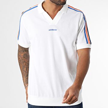 Adidas Originals - JD0808 Polo blanco a rayas de manga corta