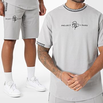 Project X Paris - Conjunto de camiseta y pantalón corto 2210218 2240218 Gris Negro