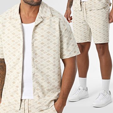 Project X Paris - Conjunto de camisa de manga corta y pantalón corto 2510164 2540164 Beige