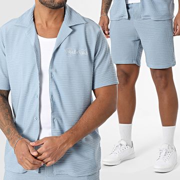 Project X Paris - Conjunto de camisa de manga corta y pantalón corto 2510169 2540169 Azul claro