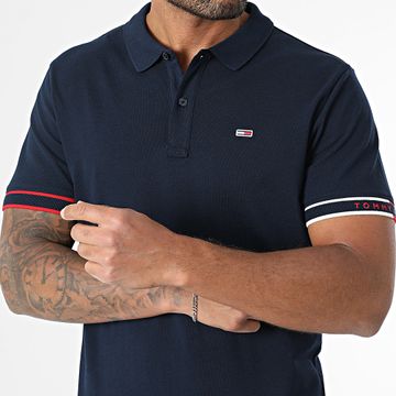 Tommy Jeans - Polo Slim Flag Cuff 1306 Azul marino