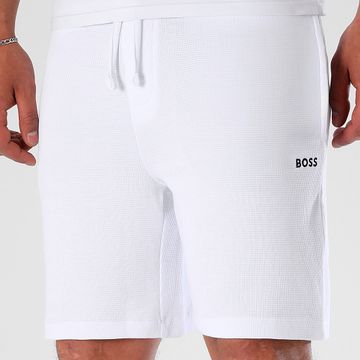 BOSS - Pantalón corto Waffle 50535884 Blanco