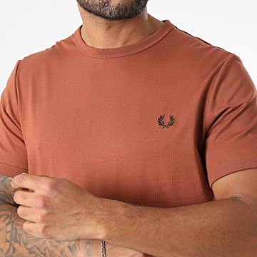 Fred Perry - M3519 Camiseta Ringer Marrón