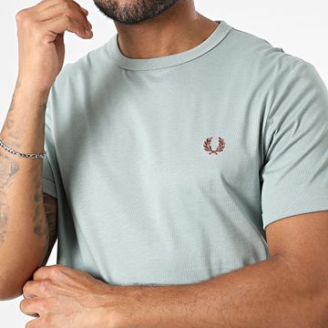 Fred Perry - M3519 Camiseta Ringer Verde Claro