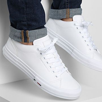 Tommy Hilfiger - Baskets Hi Vulc Street Piel Parche 5312 Blanco Desert Sky