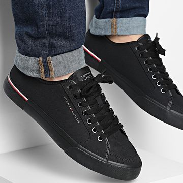 Tommy Hilfiger - Baskets Core Corporate Vulc Canvas 5398 Negro