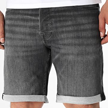 Jack And Jones - Pantalón Corto Rick Icon Regular Jean Negro Desteñido