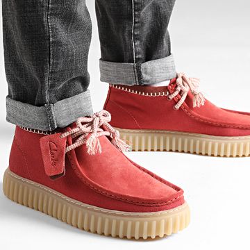 Clarks - Zapatillas Torhill Hi Rojo Combi