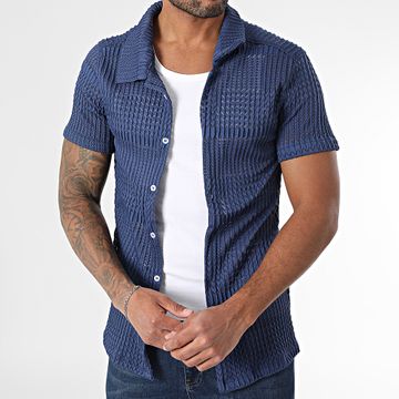 Frilivin - 760 Camisa azul marino de manga corta