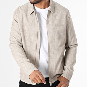 Frilivin - F31 Chaqueta con cremallera Chiné beige