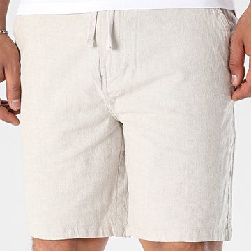 Teddy Smith - Pantalones cortos chinos de lino 10417230D Beige Chiné