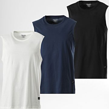 Blend - Juego de 3 Jaxy Tank Tops 20718768 Negro Blanco Azul Marino
