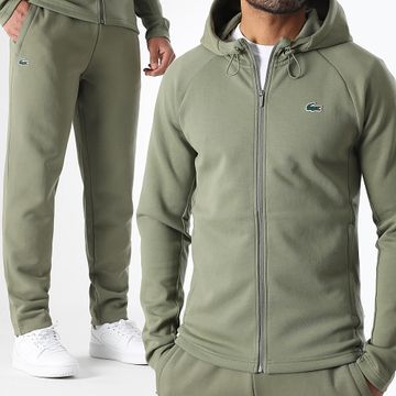 Lacoste - Chándal verde caqui con logo de cocodrilo