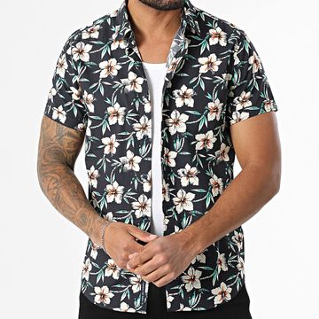 Le Temps Des Cerises - Brisel Camisa Manga Corta Azul Marino Beige Claro Floral