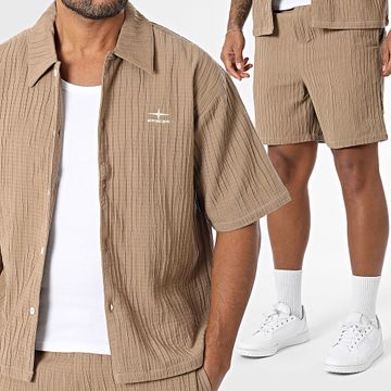 Project X Paris - Conjunto de camisa de manga corta y pantalón corto 2510161 2540161 Beige