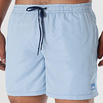 Quiksilver - Shorts de baño Everyday Solid Volley Stripe EQYJV04120 Azul Marino Blanco