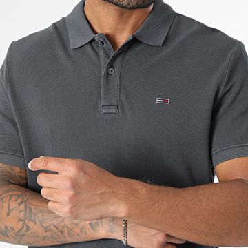 Tommy Jeans - Polo de manga corta Slim Essential 0226 Gris antracita
