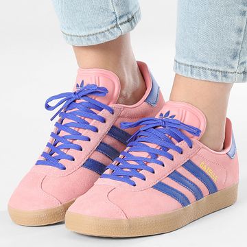 Adidas Originals - Gazelle Zapatillas Mujer W JH7213 Semi Rosa Spark Lucid Azul Pure Sulfur
