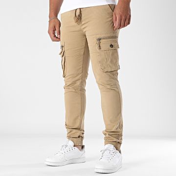 John H - Pantalones Cargo 01 Beige