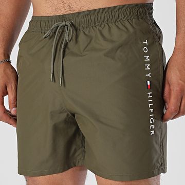 Tommy Hilfiger - Pantalones cortos de baño con cordón 3258 Caqui Verde