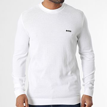 BOSS - Sudadera Momentum Lite de cuello redondo 50520692 Blanco