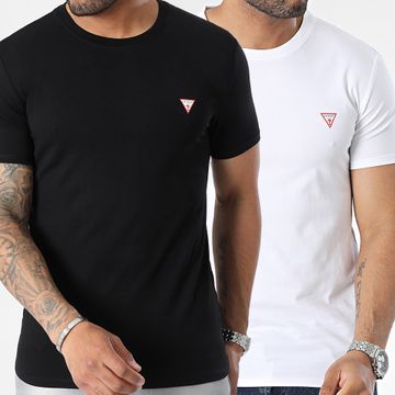 Guess - Lote de 2 camisetas M2YI24-J1314 Negro Blanco