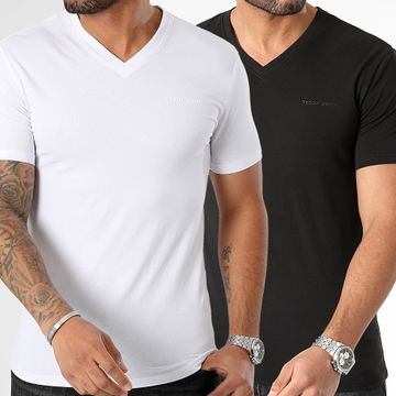 Guess - Juego De 2 Camisetas Tawax 11016800D Blanco Negro