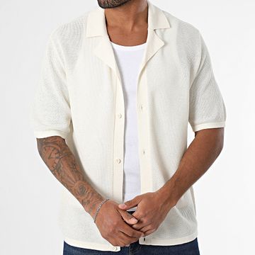 Jack And Jones - Camisa de manga corta Orion Beige Mesh