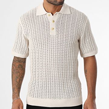 Jack And Jones - Polo de manga corta Joel Beige Slashed