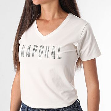 Kaporal - Camiseta cuello pico mujer Emel Crudo