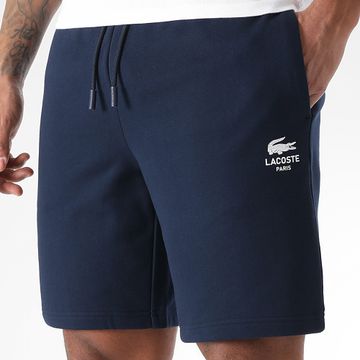 Lacoste - Pantalón Corto Regular Fit Logo Cocodrilo Azul Marino
