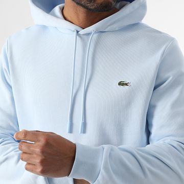 Lacoste - Sudadera con capucha Logo Cocodrilo Azul Claro