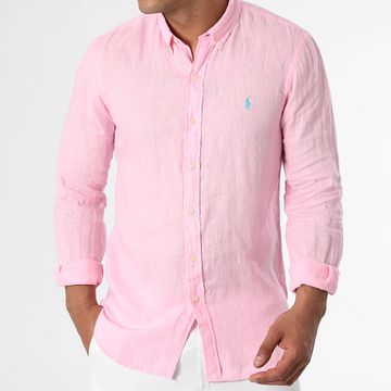 Polo Ralph Lauren - Camisa de manga larga Original Player Pink Slim