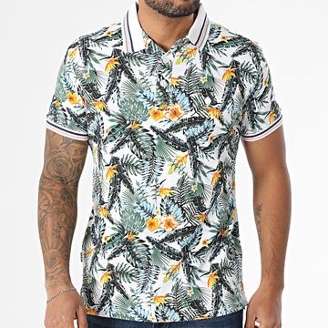 Classic Series - Proflowers Polo Manga Corta Blanco Floral