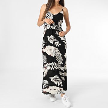 Vero Moda - Maxi Vestido Mujer Easy Joy Negro Beige