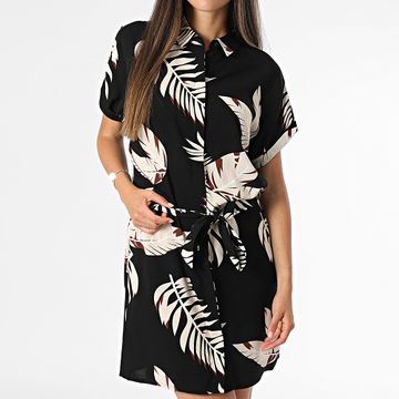 Vero Moda - Easy Joy Vestido Mujer Negro Beige
