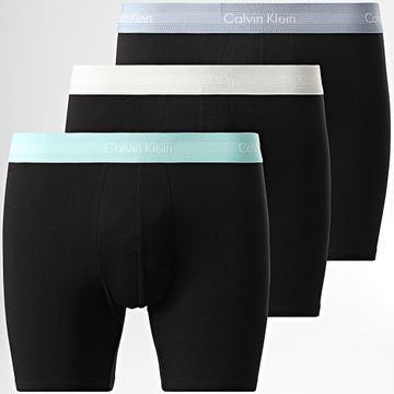 Calvin Klein - Juego De 3 Boxers NB1770A Negro Azul Claro Beige Turquesa