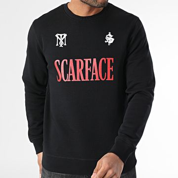 Scarface - Sudadera Big Logo Poster Crewneck Negro