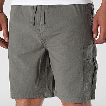 Teddy Smith - Pantalones cortos cargo de lino 10417235D Gris marengo