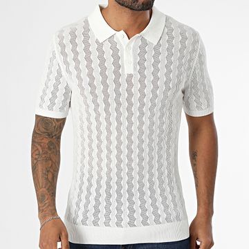 Uniplay - 11K Polo blanco de malla abierta