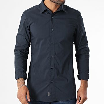 G-Star - Slim Camisa Manga Larga Royal Poplino D25176-D321 Azul Marino